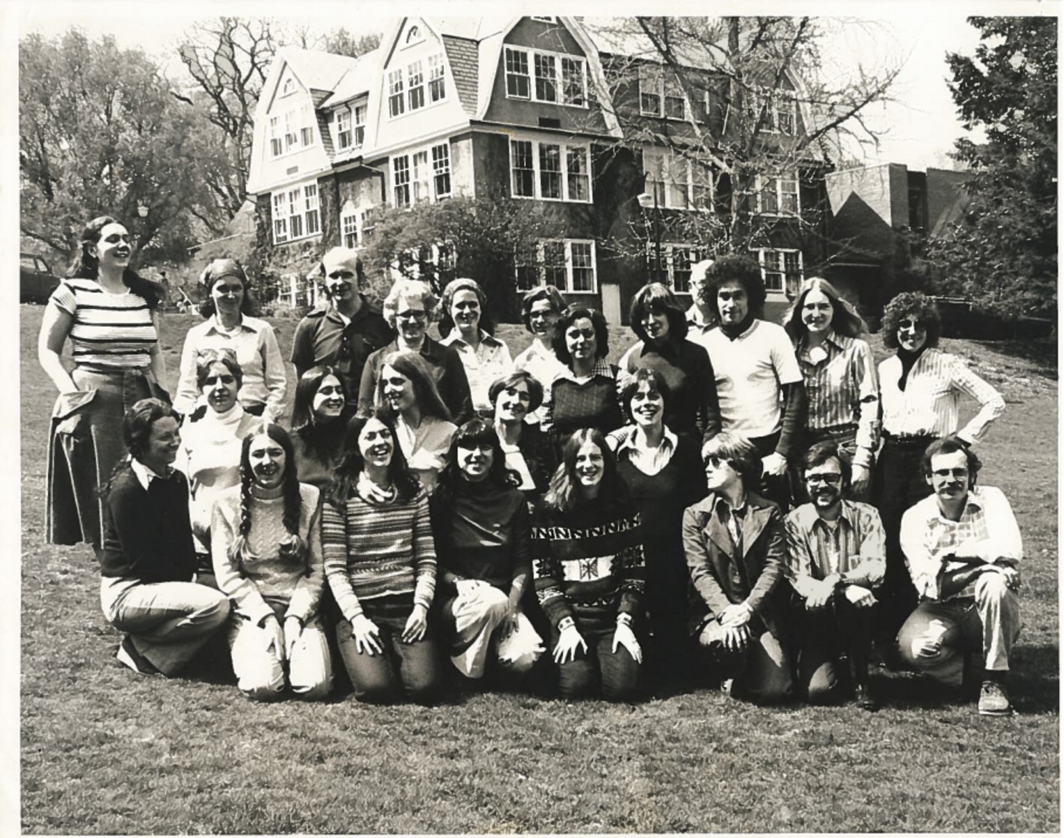 Photo from 1974, outside campus school